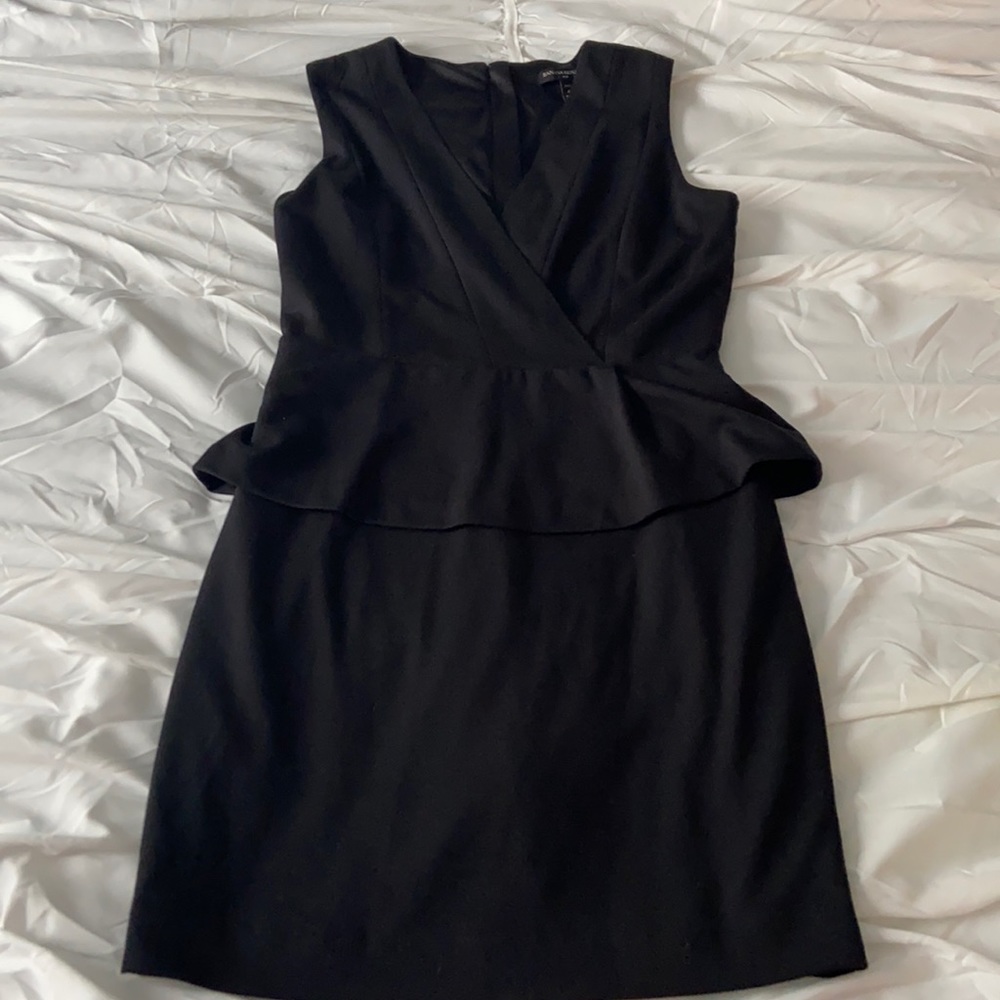Mini peplum black dress
